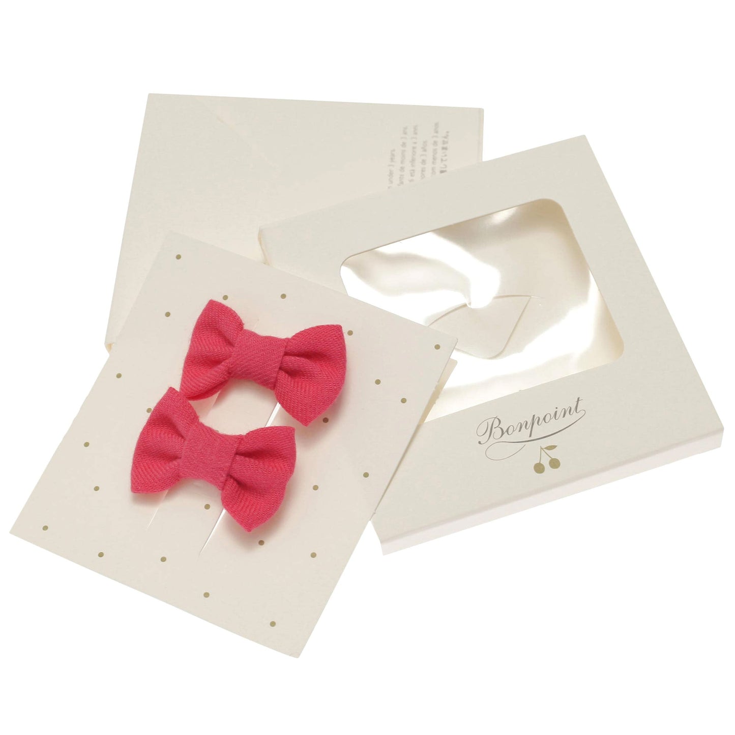 Girls Candy Pink Bow Two Piece Hairclip
