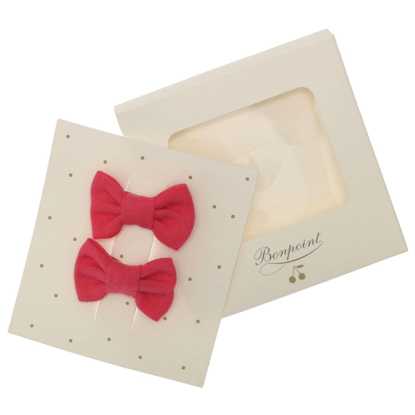 Girls Candy Pink Bow Two Piece Hairclip