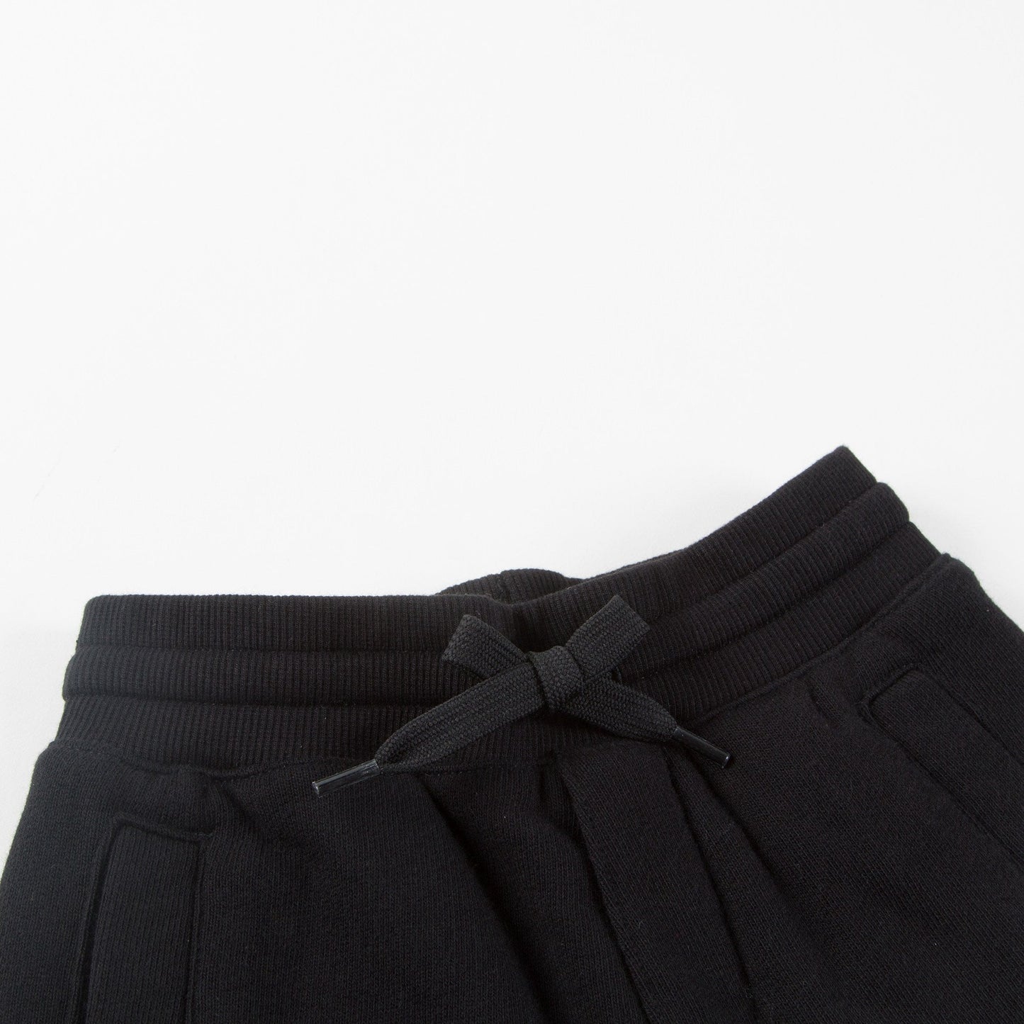 Boys Black Cotton Tracksuit Trousers