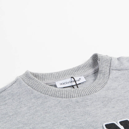 Baby Boys Melange Grigi Cotton Sweatshirt