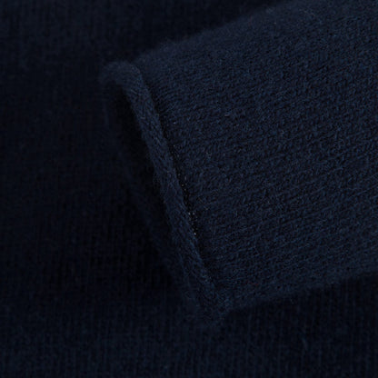 Girls Navy Blue Wool Sweater with Ruffle