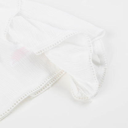 Baby Girls Off White Viscose Blouse