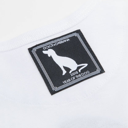 Baby White "Dog" Cotton T-shirt