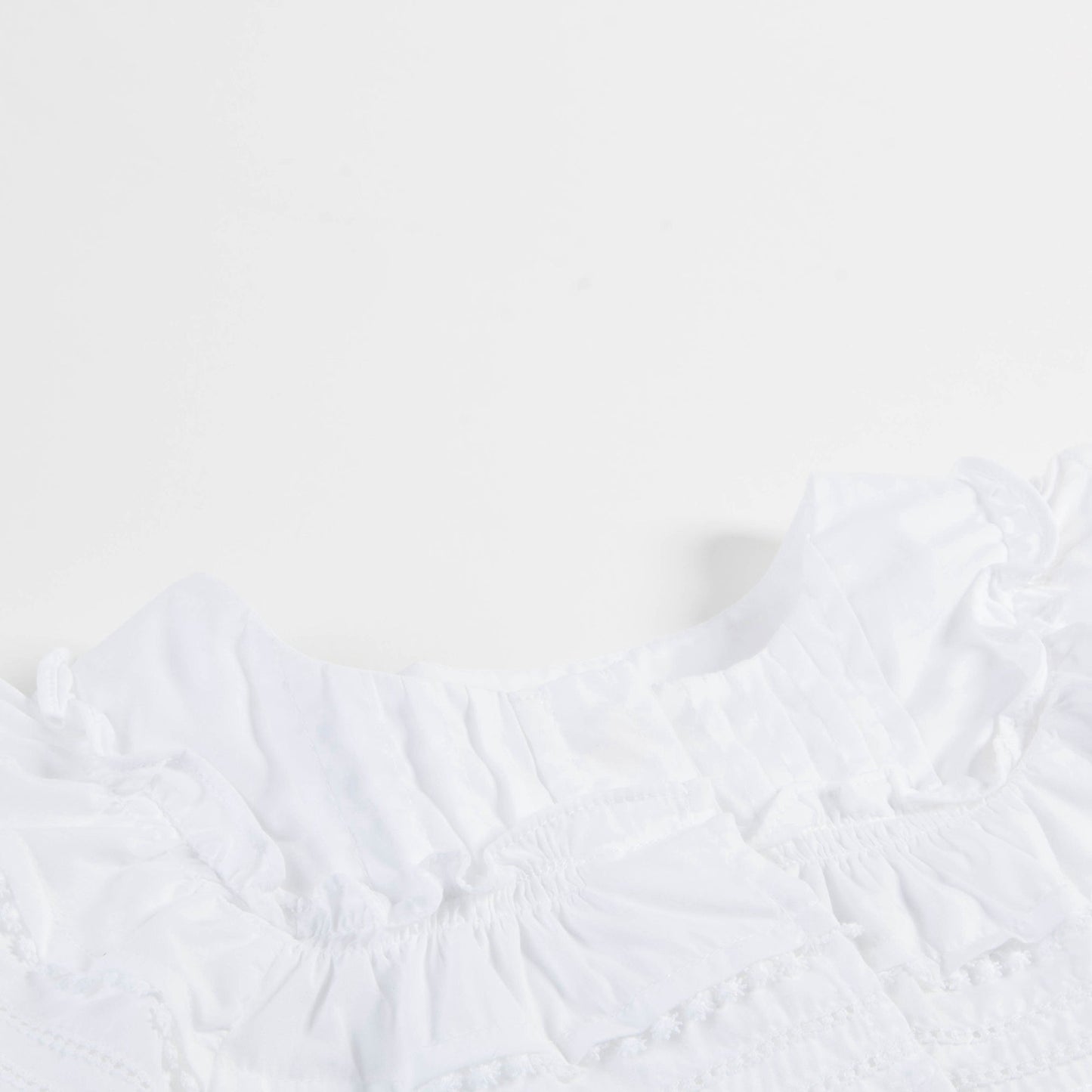 Girls White Cotton Dress