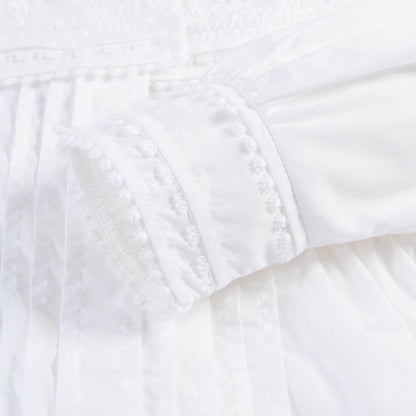 Girls White Cotton Dress
