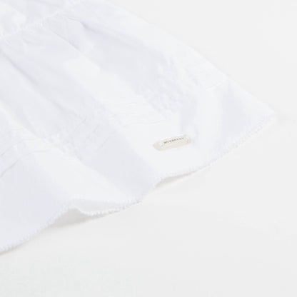 Girls White Cotton Dress