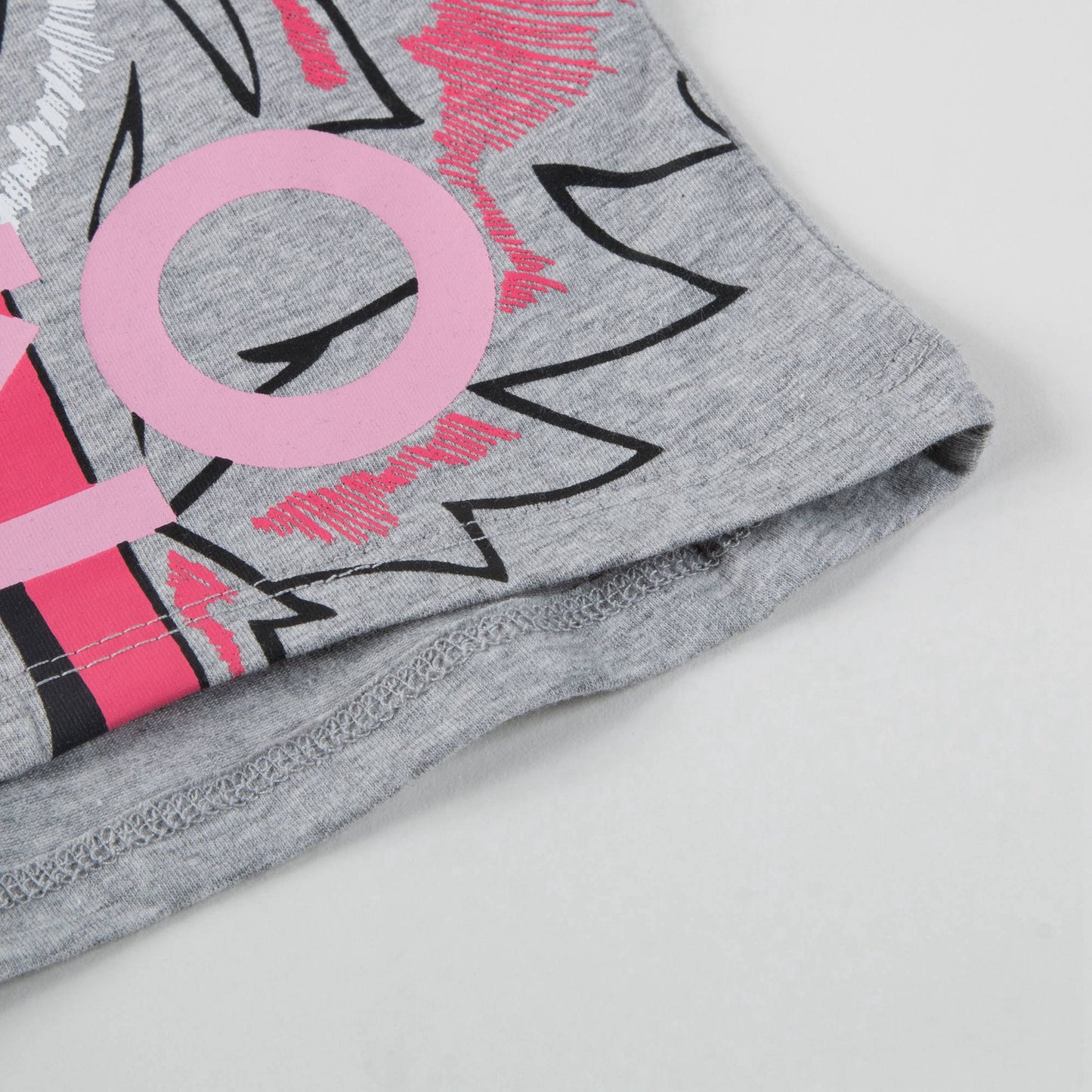 Girls Grey Big Tiger Printed Cotton T-Shirt
