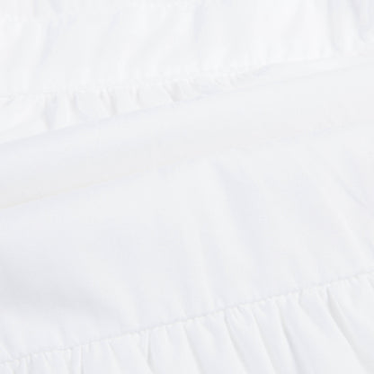 Girls White Cotton Dress