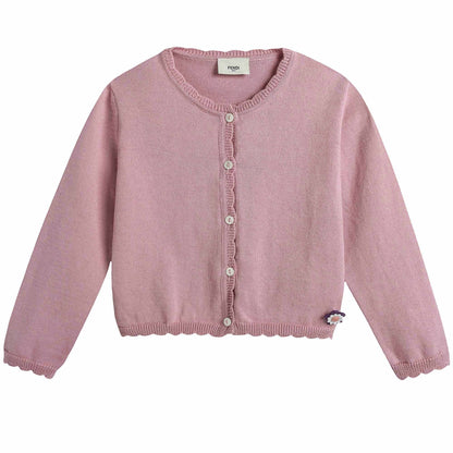 Baby Girls Light Pink Cotton Knitted Cardigan