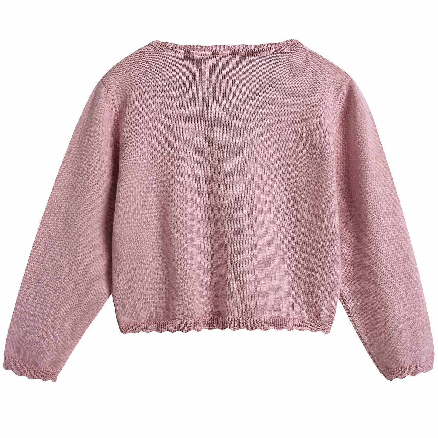 Baby Girls Light Pink Cotton Knitted Cardigan