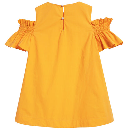 Girls Yellow Cotton Dress