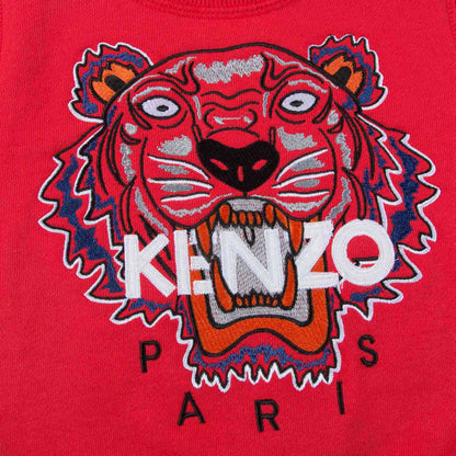 Boys Paprika  Red  Tiger Printed Cotton Sweatshirt