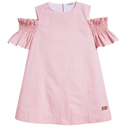 Girls Pink Cotton Dress