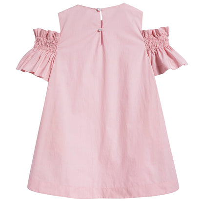 Girls Pink Cotton Dress