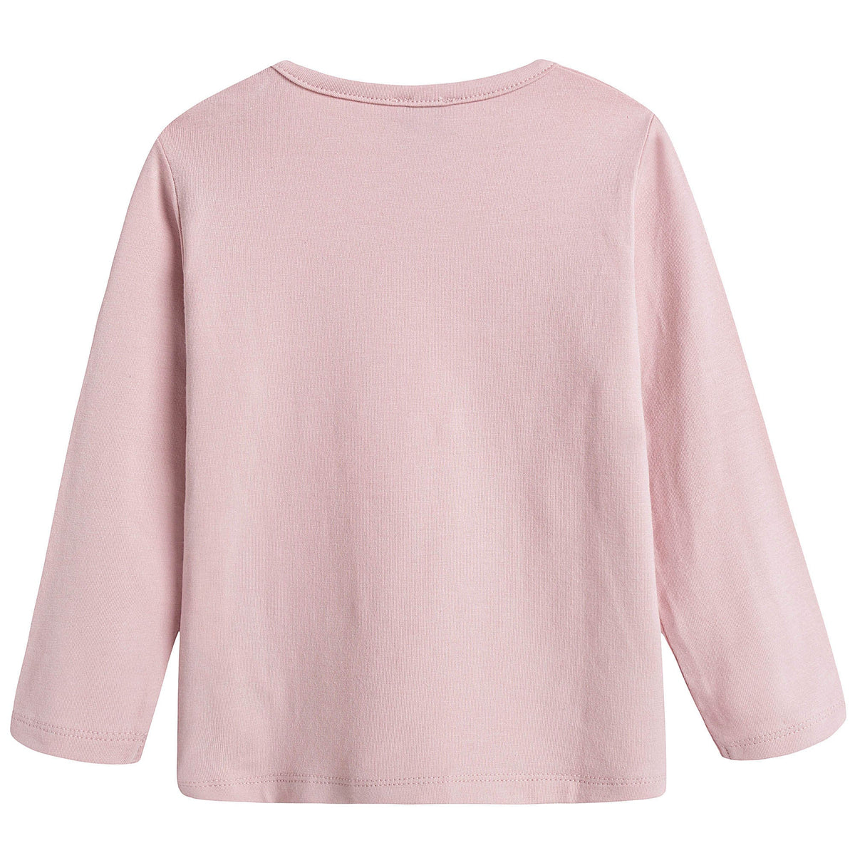 Baby Girls Pink Fancy Printed Trims T-Shirt