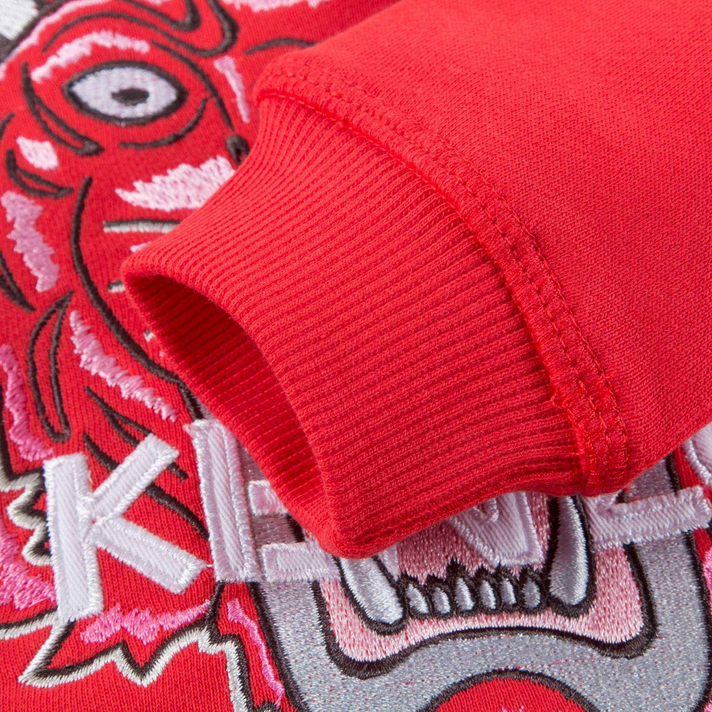 Girls Red Tiger Printed Sweatshirt
