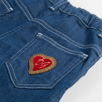 Girls Blue Scurissimo Cotton Broad Leg Pants