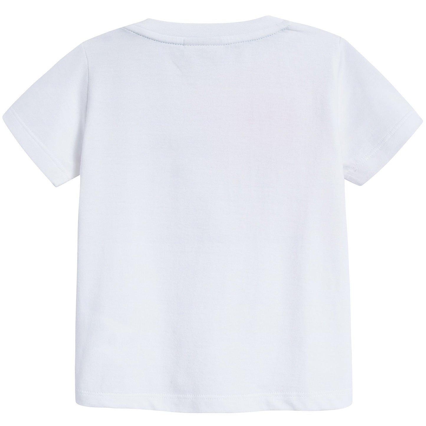 Baby Boys White Printed Cotton Jersey T-shirt