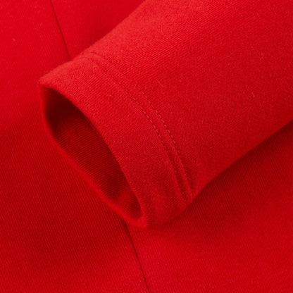 Girls Flame Red Cotton Sweater