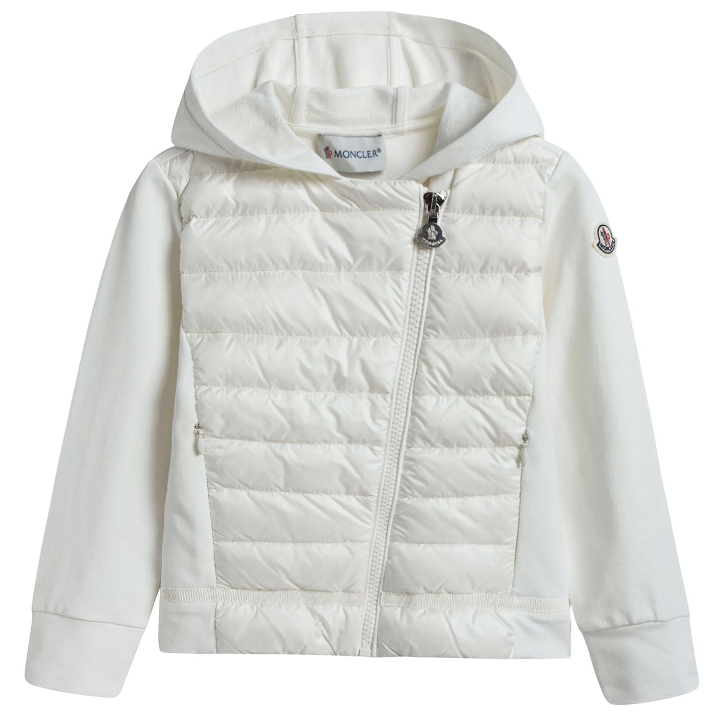 Girls Ivory Cotton Hooded Cardigan
