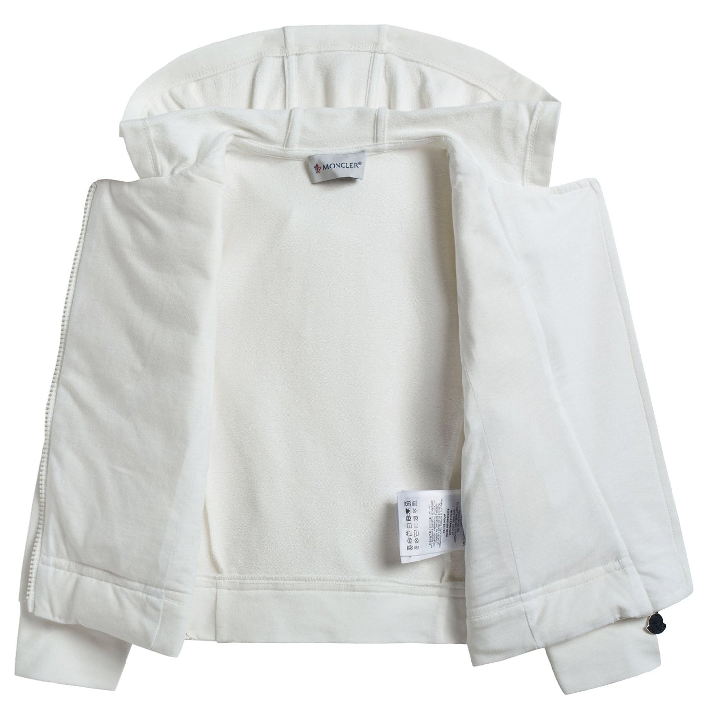 Girls Ivory Cotton Hooded Cardigan