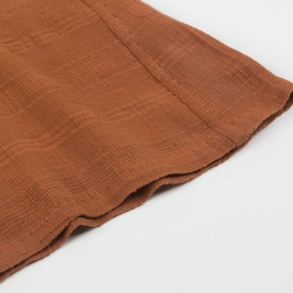 Girls Camel Cotton Woven Dress