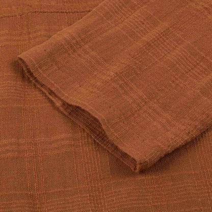Girls Camel Cotton Woven Dress