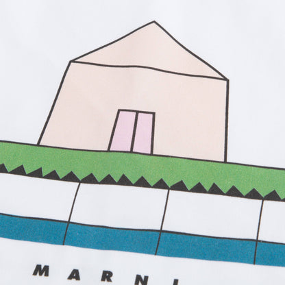 White Cotton Bag With House