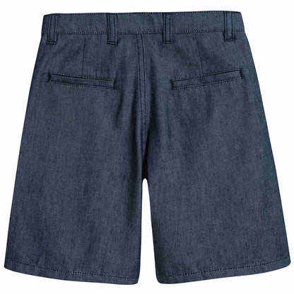 Boys Blue Cotton Bermuda Jeans
