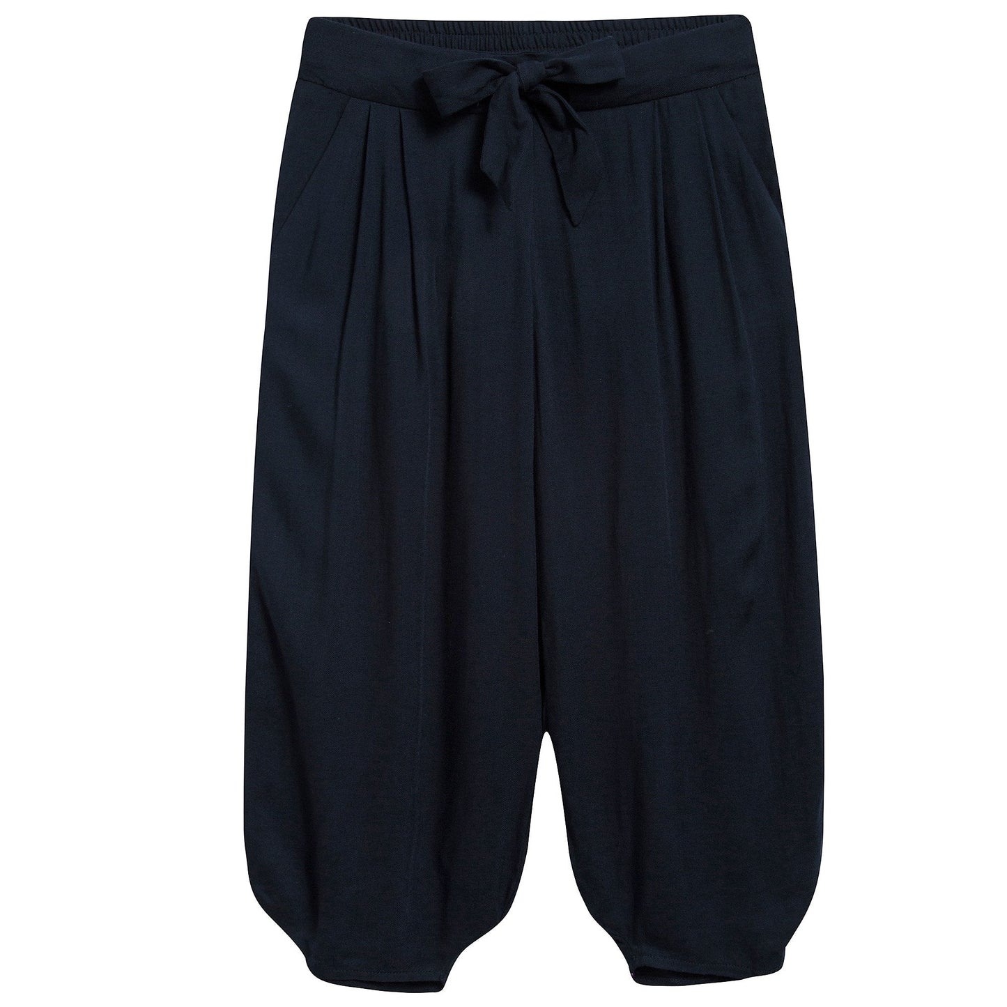 Girls Black Wide-Legged Trousers