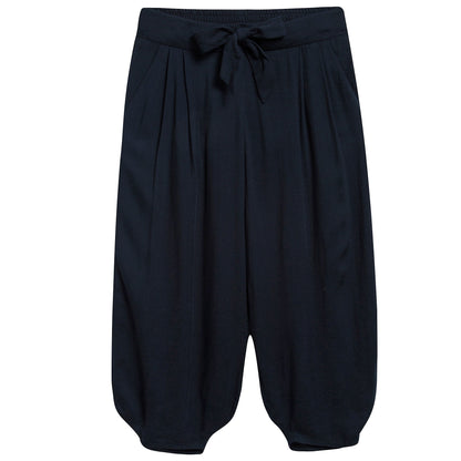 Girls Black Wide-Legged Trousers