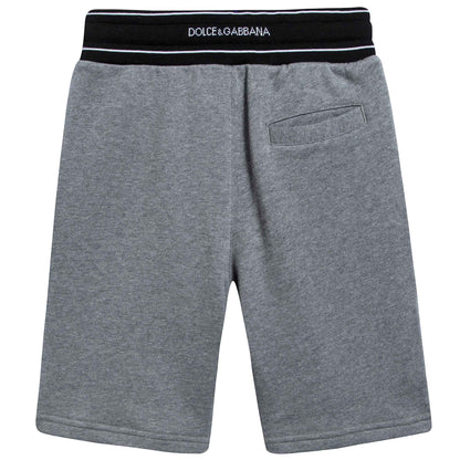 Boys Grey Logo Joggers