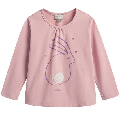 Girls Powder Pink Tops &  Bottoms 2 Pieces Pyjama
