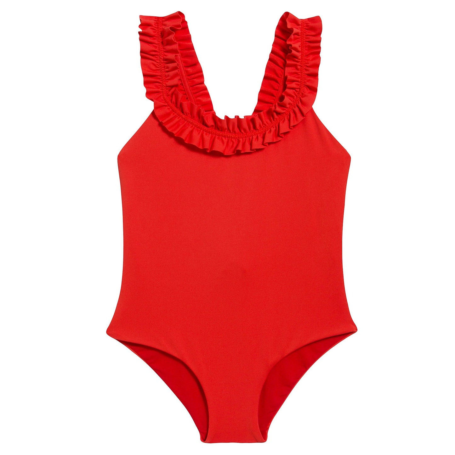 Girls Dark Orange Bathing Suit