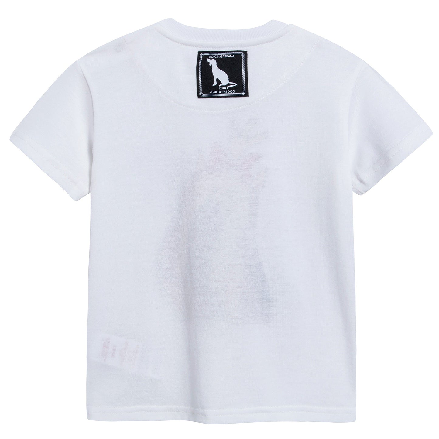Baby White Dog Printed T-shirt