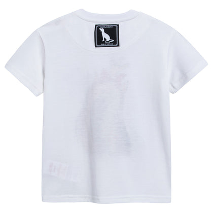 Baby White Dog Printed T-shirt
