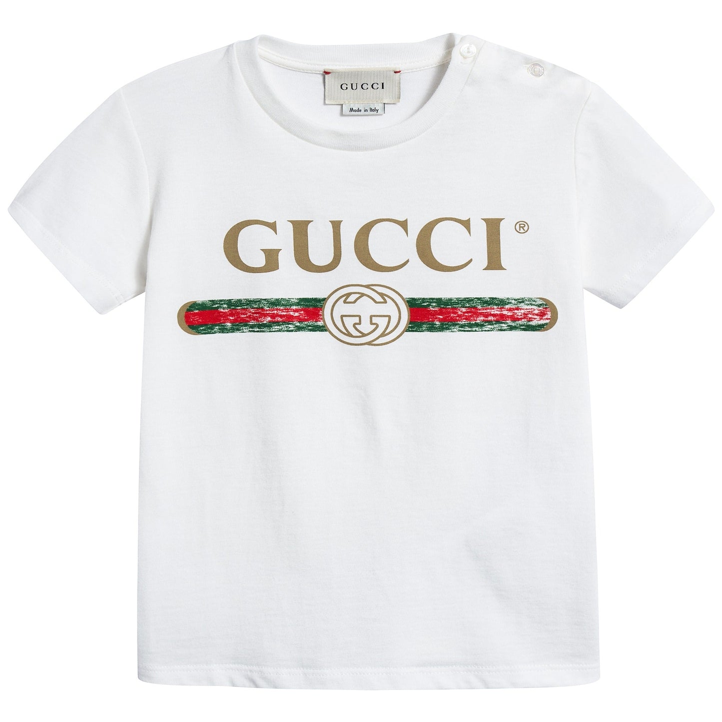 Baby White Logo Cotton T-shirt