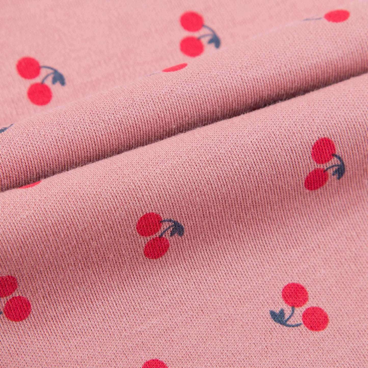 Baby Girls Pink Cherry Cotton Leggings
