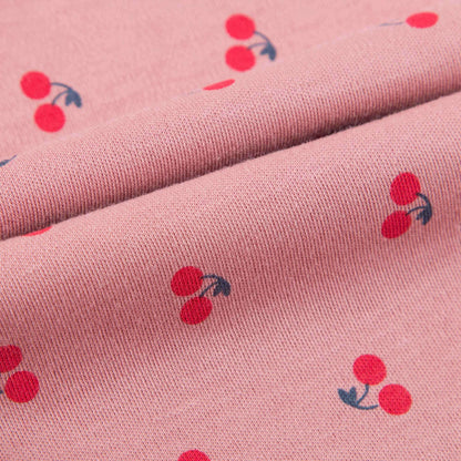 Baby Girls Pink Cherry Cotton Leggings