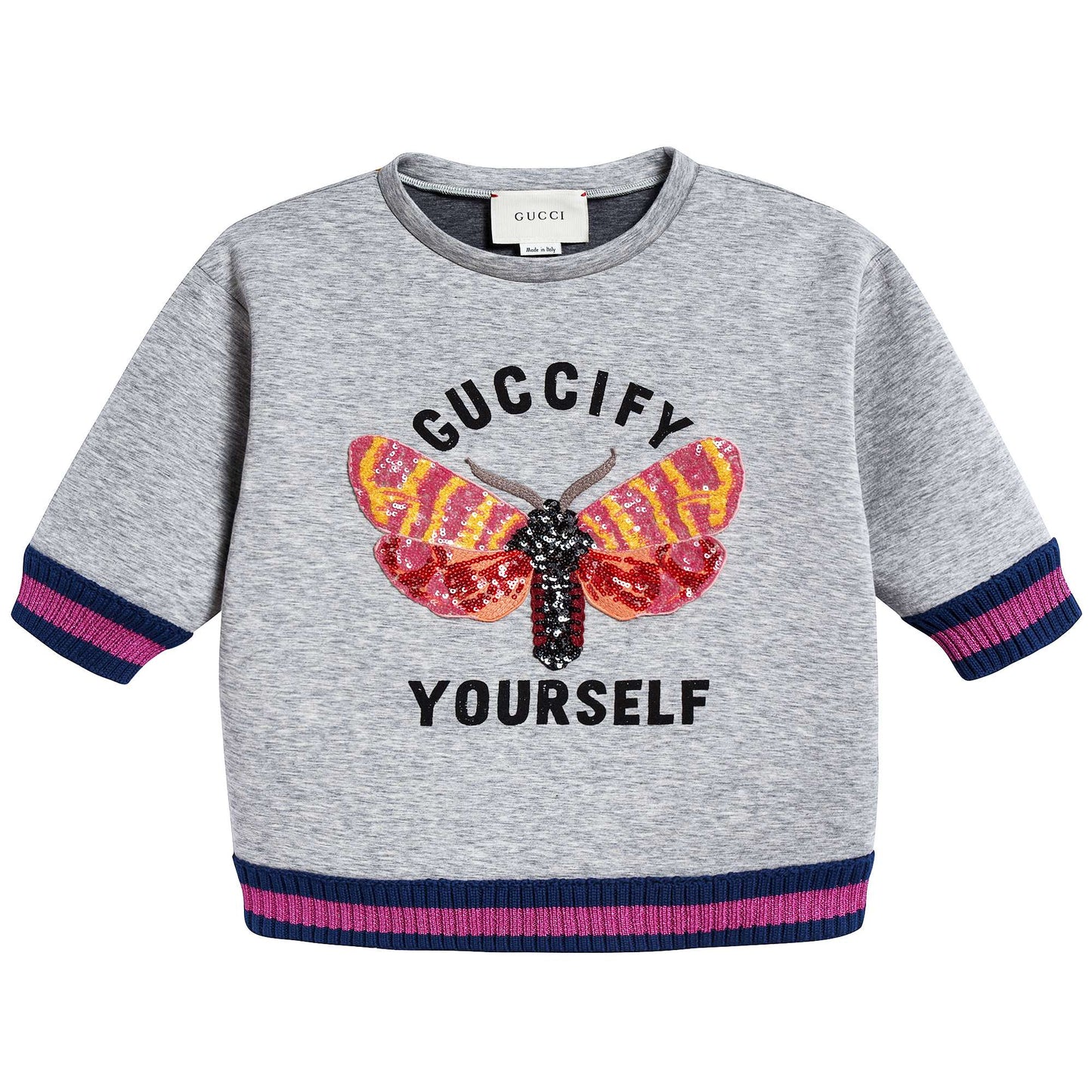 Girls Light Grey Yourself Sweatshirt