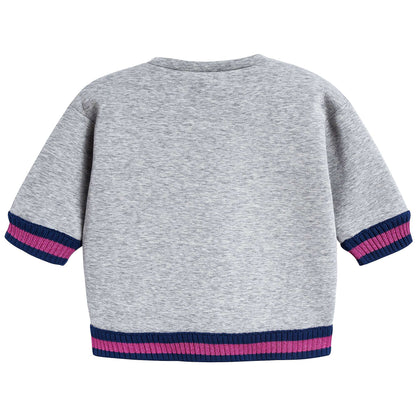 Girls Light Grey Yourself Sweatshirt