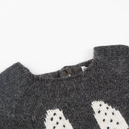 Baby Dark Grey Bunny Alpaca Sweater