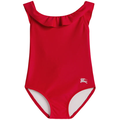 Girls Poppy Red  Swimwear