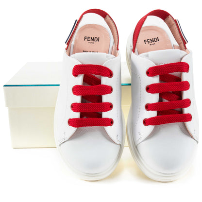 Girls White Leather Sandal Sneakers