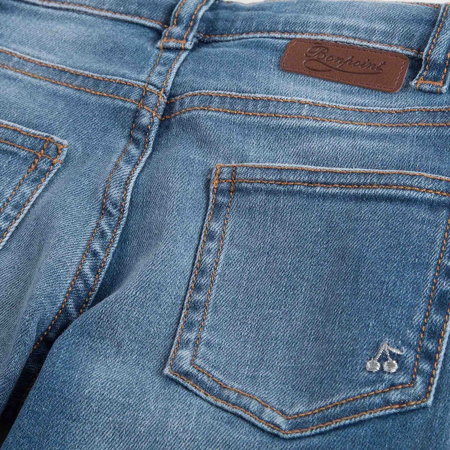 Girls Blue Tight Cotton Jeans