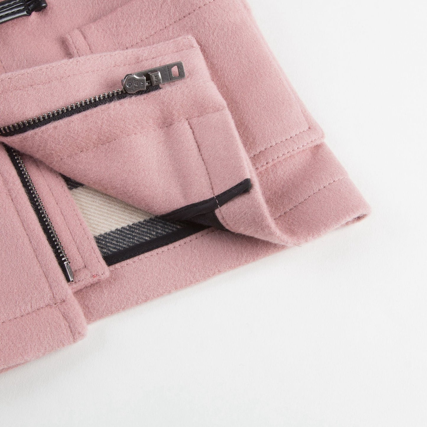 Baby Girls Pale Pink Wool Duffle Coat