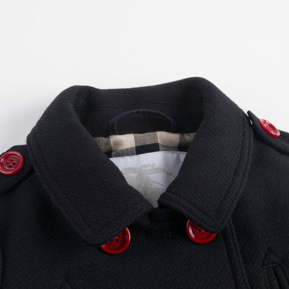 Baby Navy Blue Wool Coat