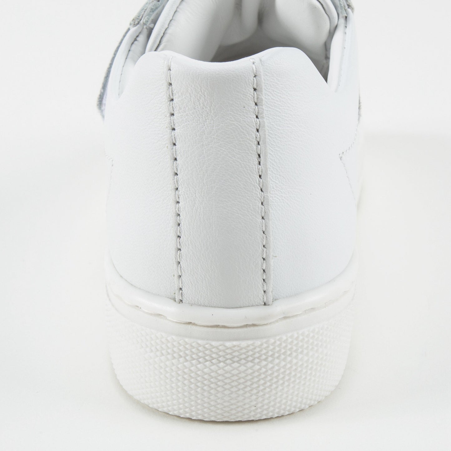 Boys White Velcro Nappa Sneaker Vitello Shoes