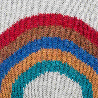 Baby Light Grey Rainbow Alpaca Hooded Sweater
