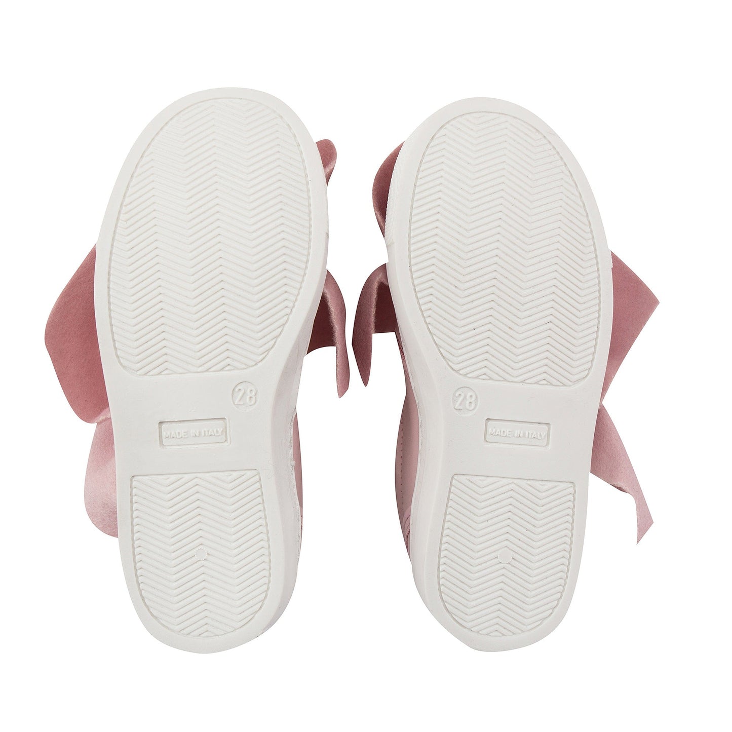 Girls Pink Logo Trainers With Ruffle